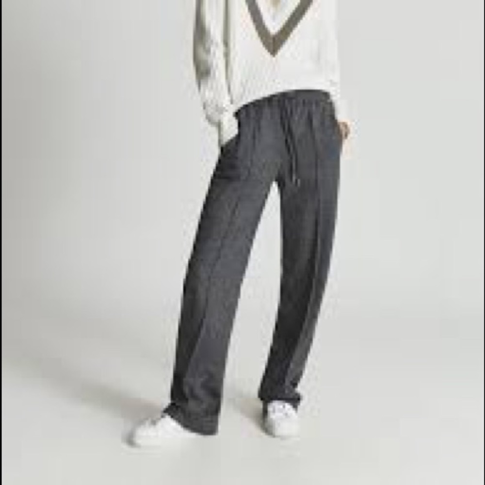 Reiss Wool Blend Wide Leg Trousers Sz 6